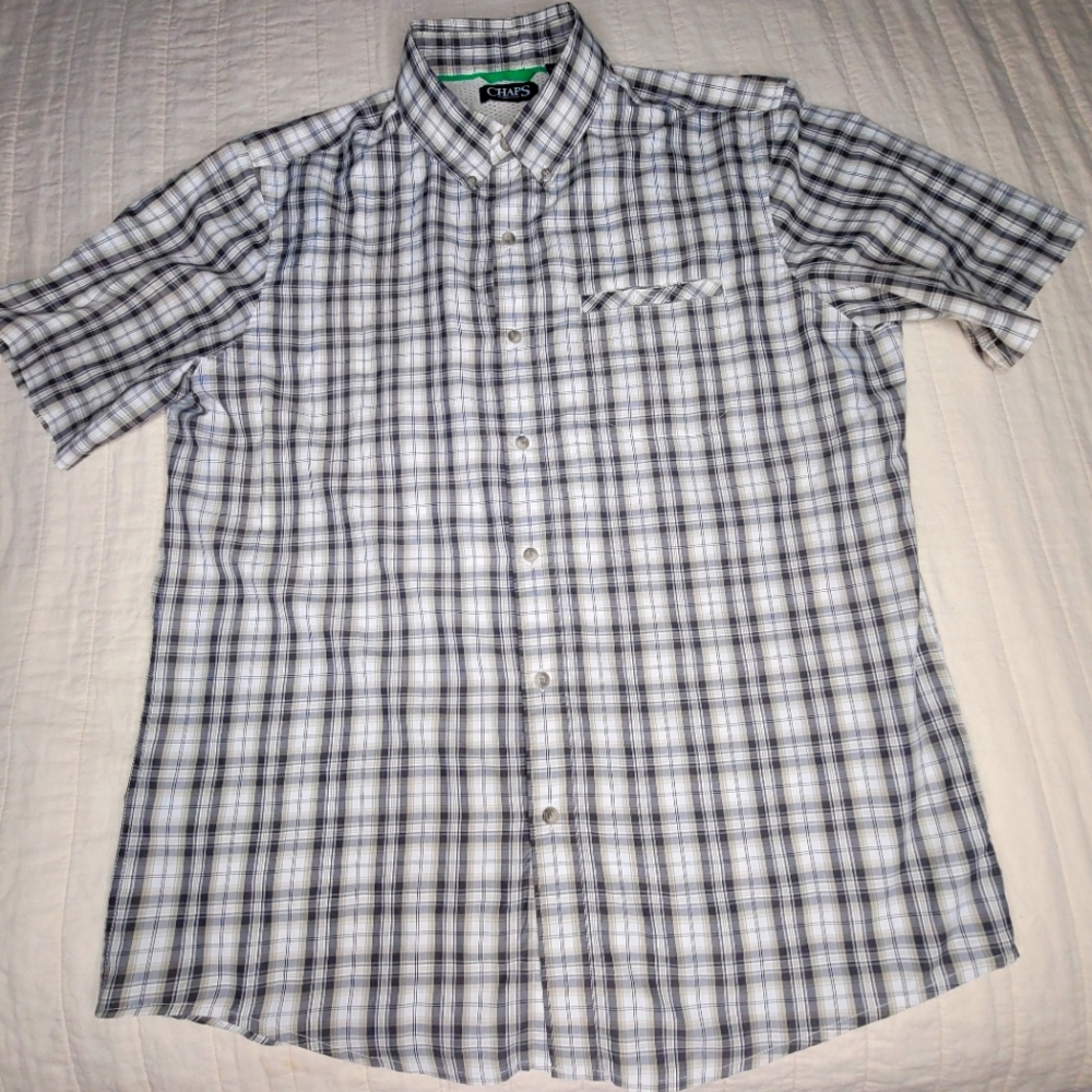 Chaps Mens Button Down Top Large - image 1